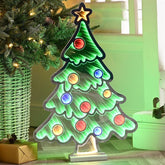 Festive Lit Infinity Tree With Wooden Base 60cm